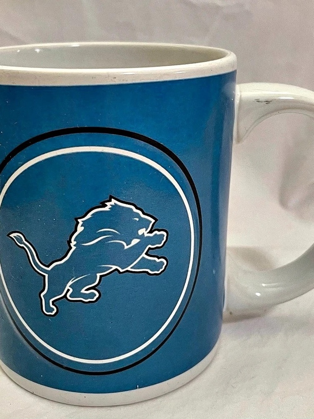 NFL Detroit Lions Blue & White Mug